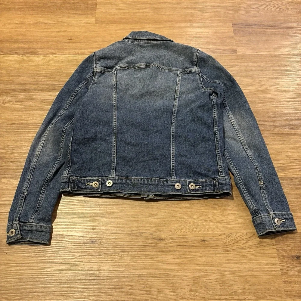 Levi's Denizen Jean Jacket Womens Size Medium M Indigo Denim Trucker Dark‎ Wash